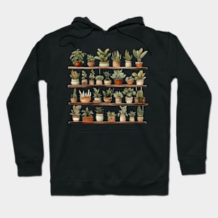 House Plants - Earthy Boho Watercolor Design Hoodie